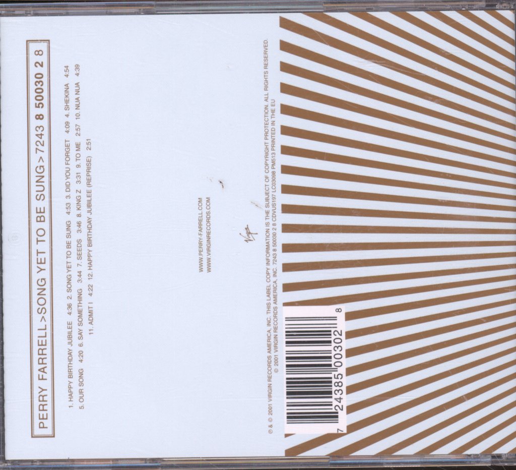 Perry Farrell - Song Yet To Be Sung - Cd