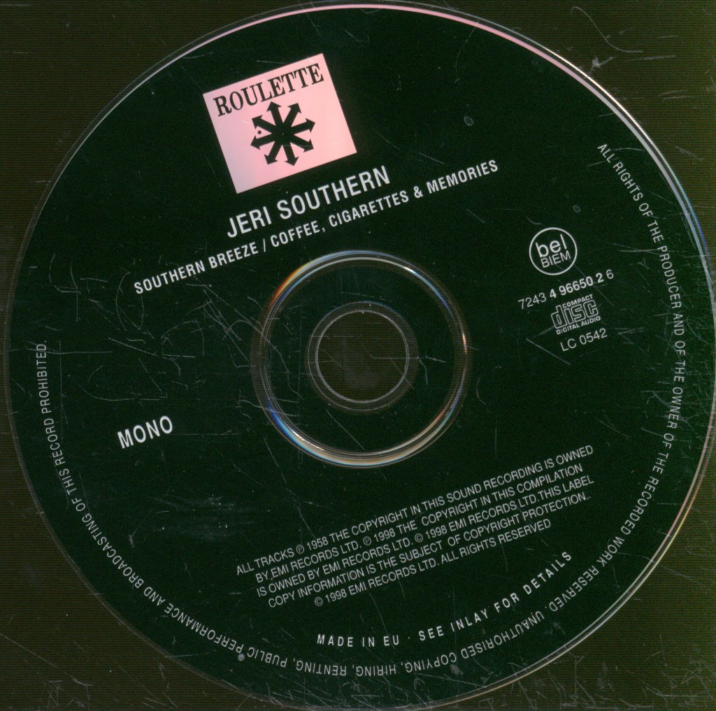 Jeri Southern - Southern Breeze / Coffee, Cigarettes & Memories - Cd