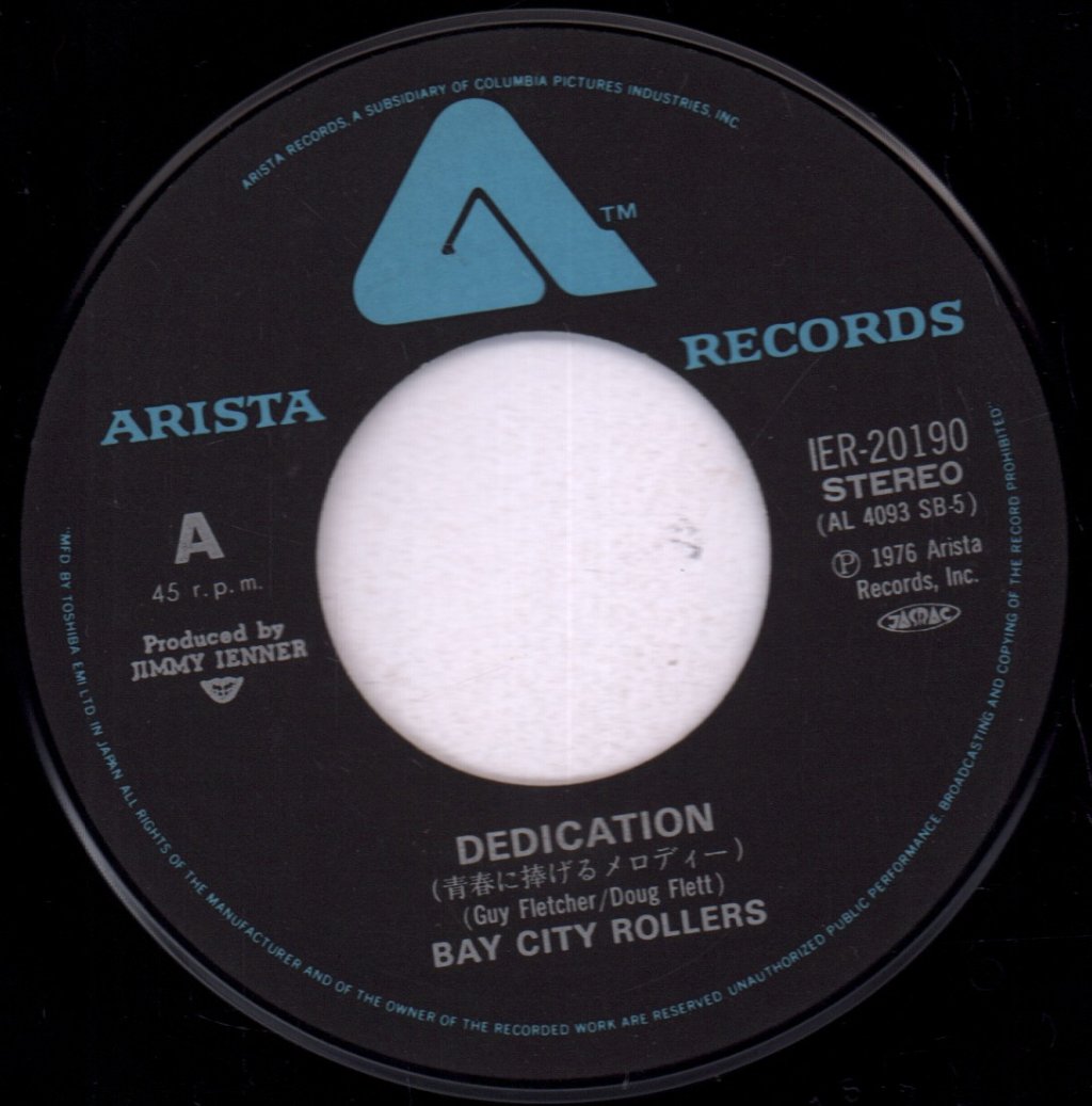 Bay City Rollers - Dedication - 7 Inch