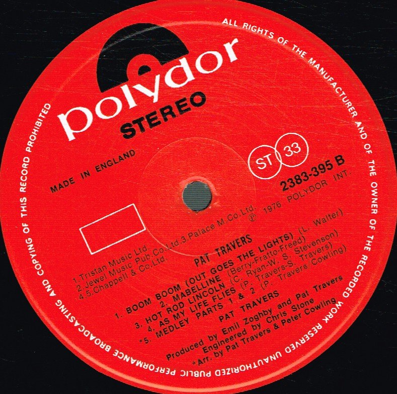Pat Travers - Pat Travers - Lp