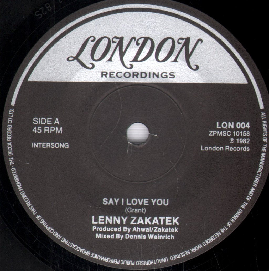 Lenny Zakatek - Say I Love You - 7 Inch