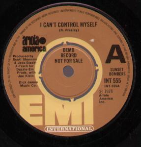 Sunset Bombers - I Can't Control Myself - 7 Inch