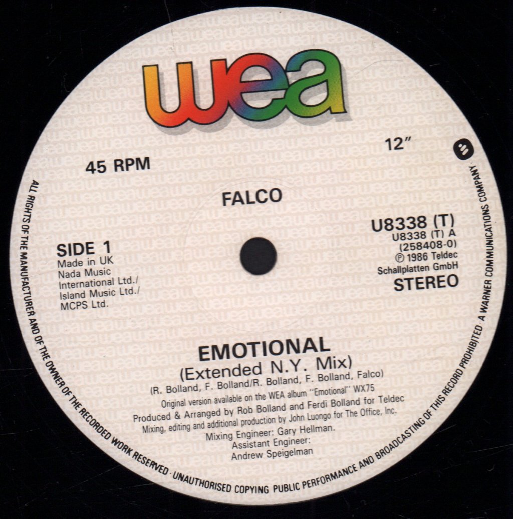 Falco - Emotional - 12 Inch