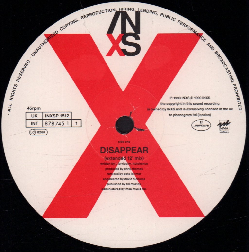 INXS - Disappear - 12 Inch