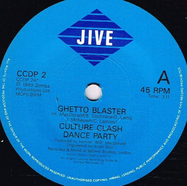 Culture Clash Dance Party - Ghetto Blaster - 7 Inch