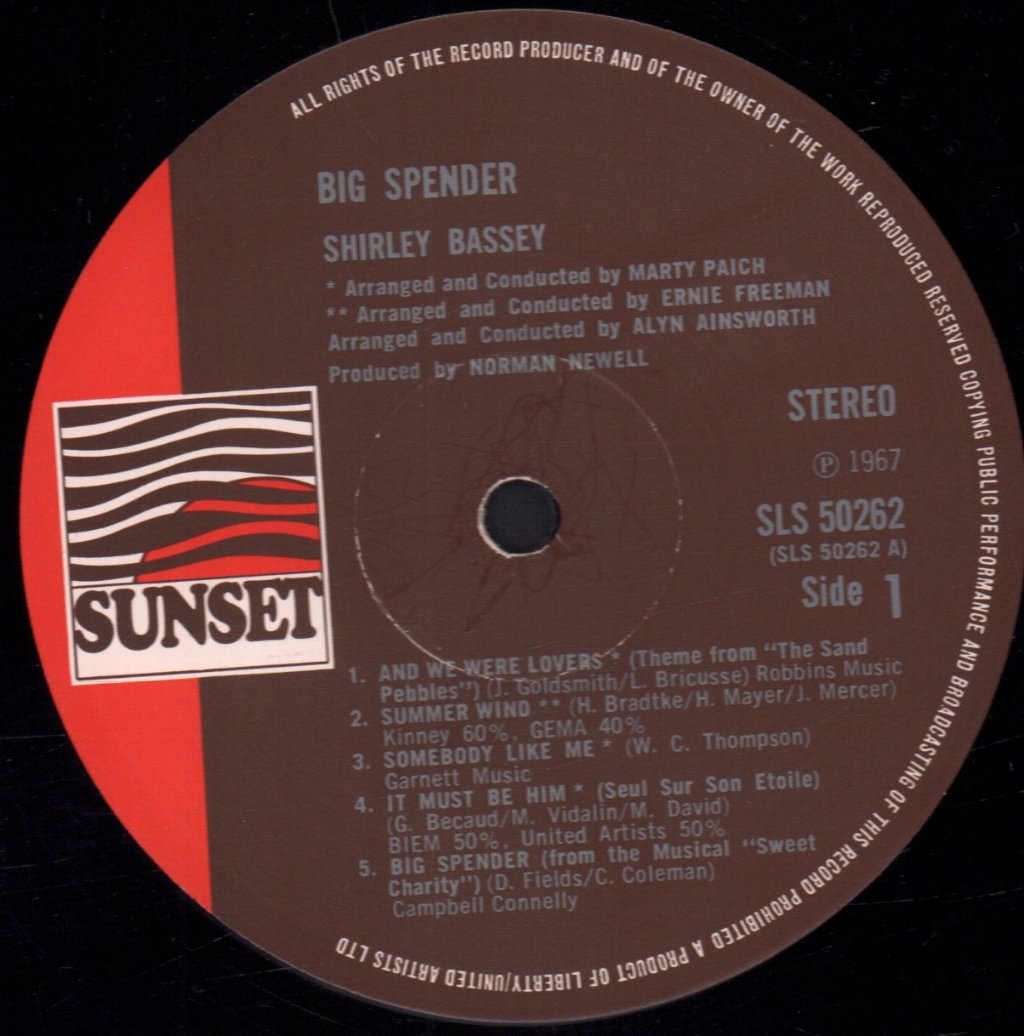 Shirley Bassey - Big Spender - Lp