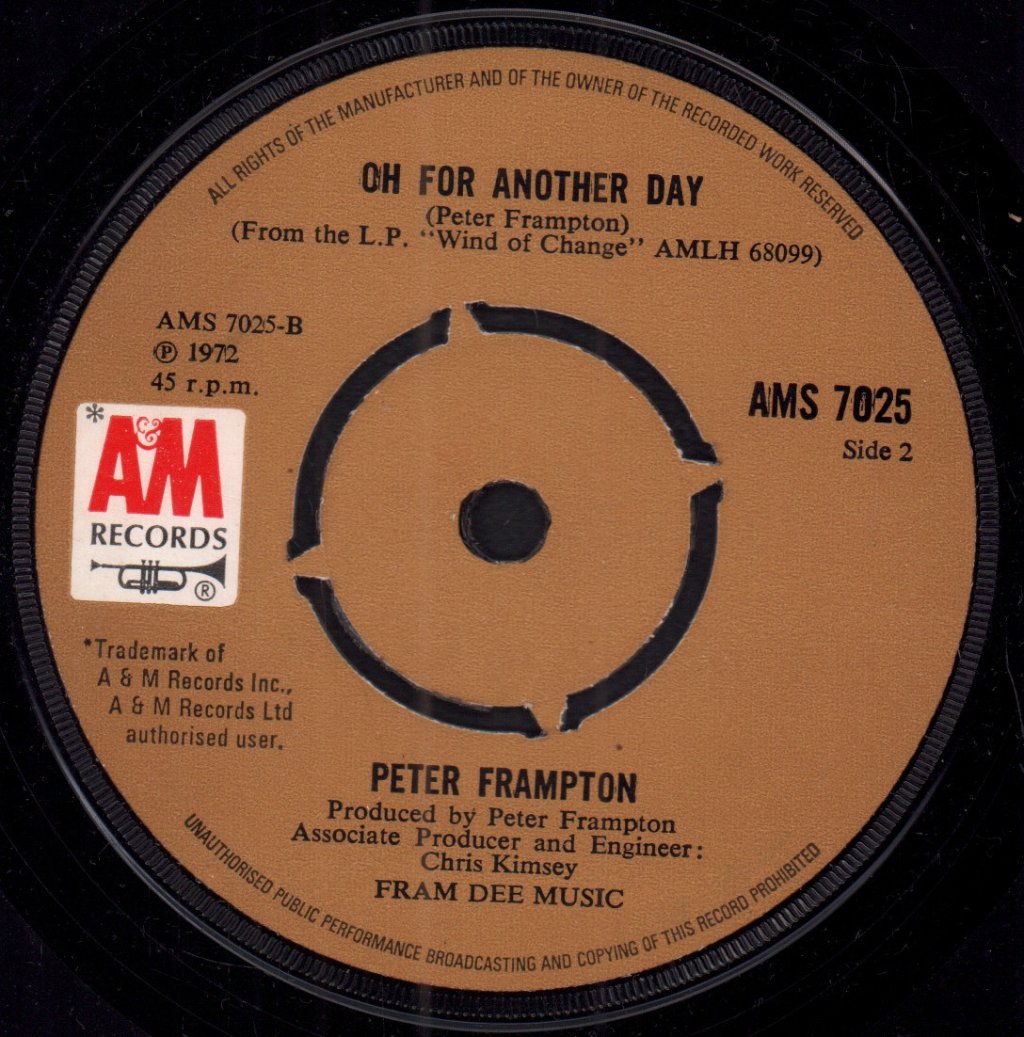 Peter Frampton - It's A Plain Shame - 7 Inch