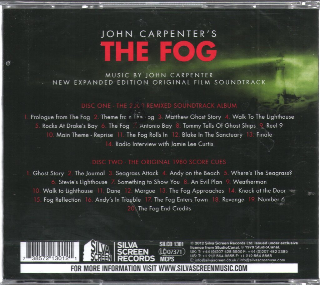 John Carpenter - Fog (Original Film Soundtrack) - Double Cd