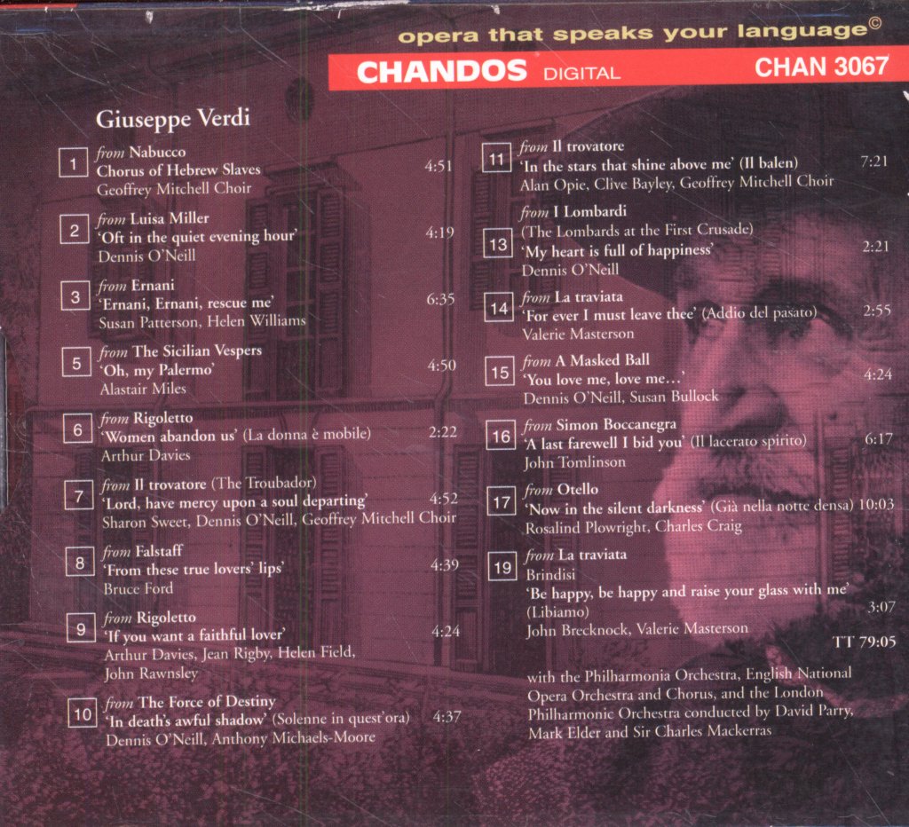 Various Artists - Verdi Celebration in English - Cd
