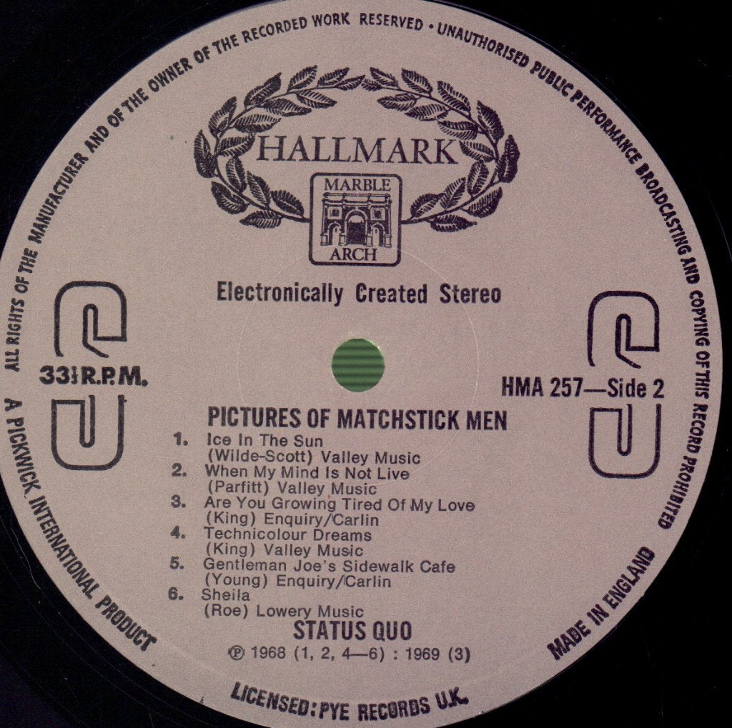 Status Quo - Pictures Of Matchstick Men - Lp