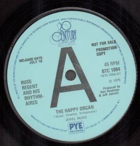 Russ Regent And His Rhythmaires - Happy Organ - 7 Inch