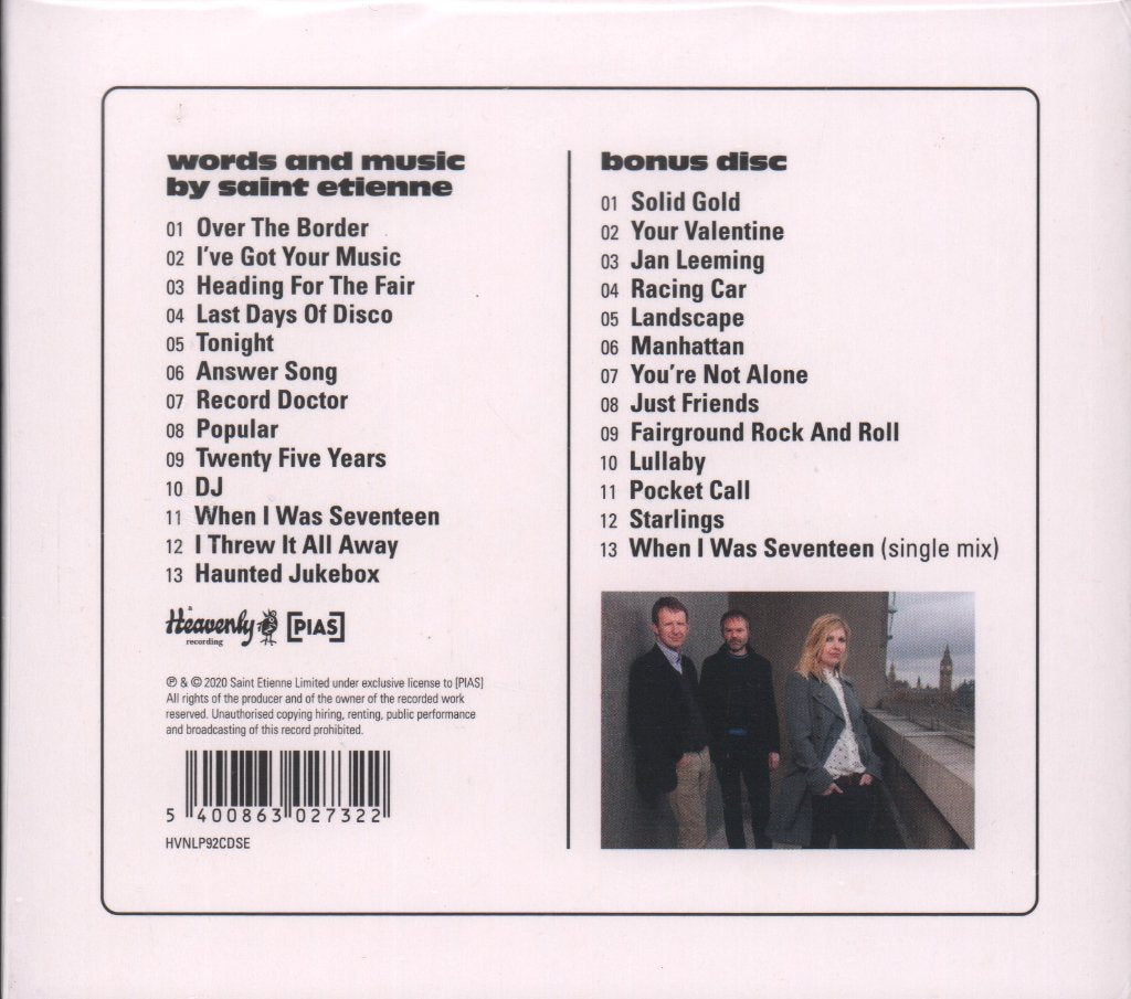 Saint Etienne - Words And Music by Saint Etienne - Double Cd