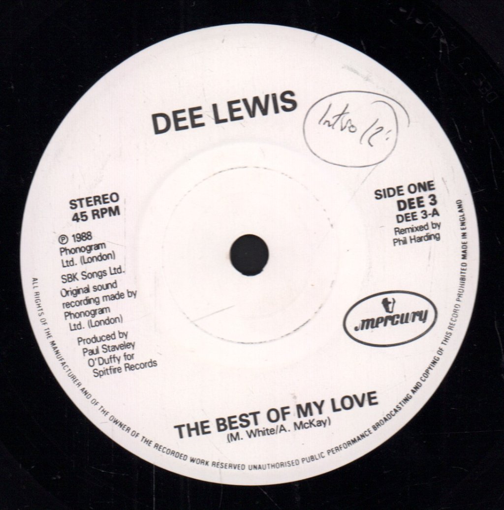 Dee Lewis - Best Of My Love - 7 Inch