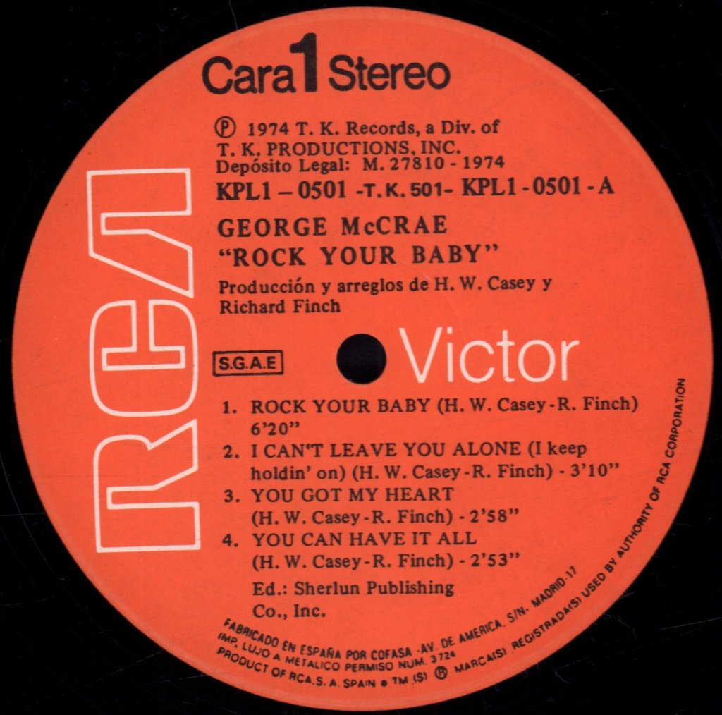 George McCrae - Rock Your Baby - Lp