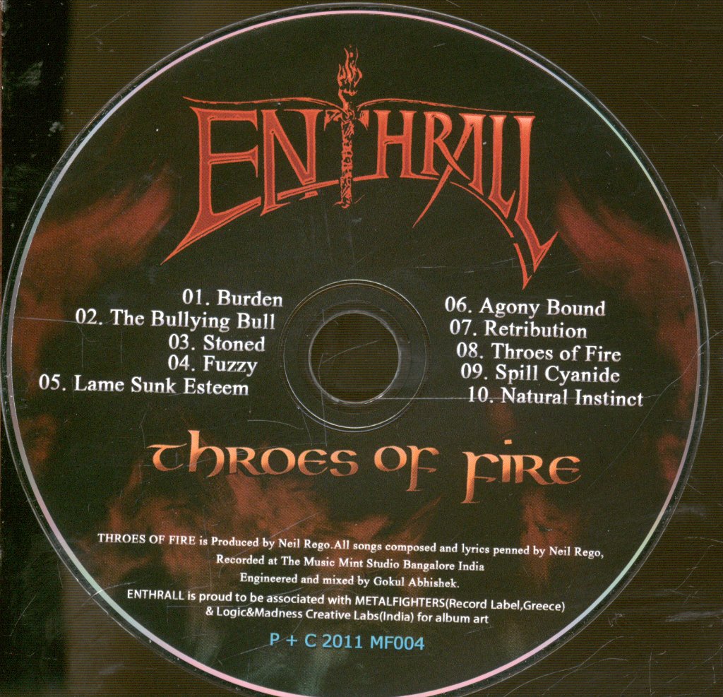 Enthrall - Throes Of Fire - Cd