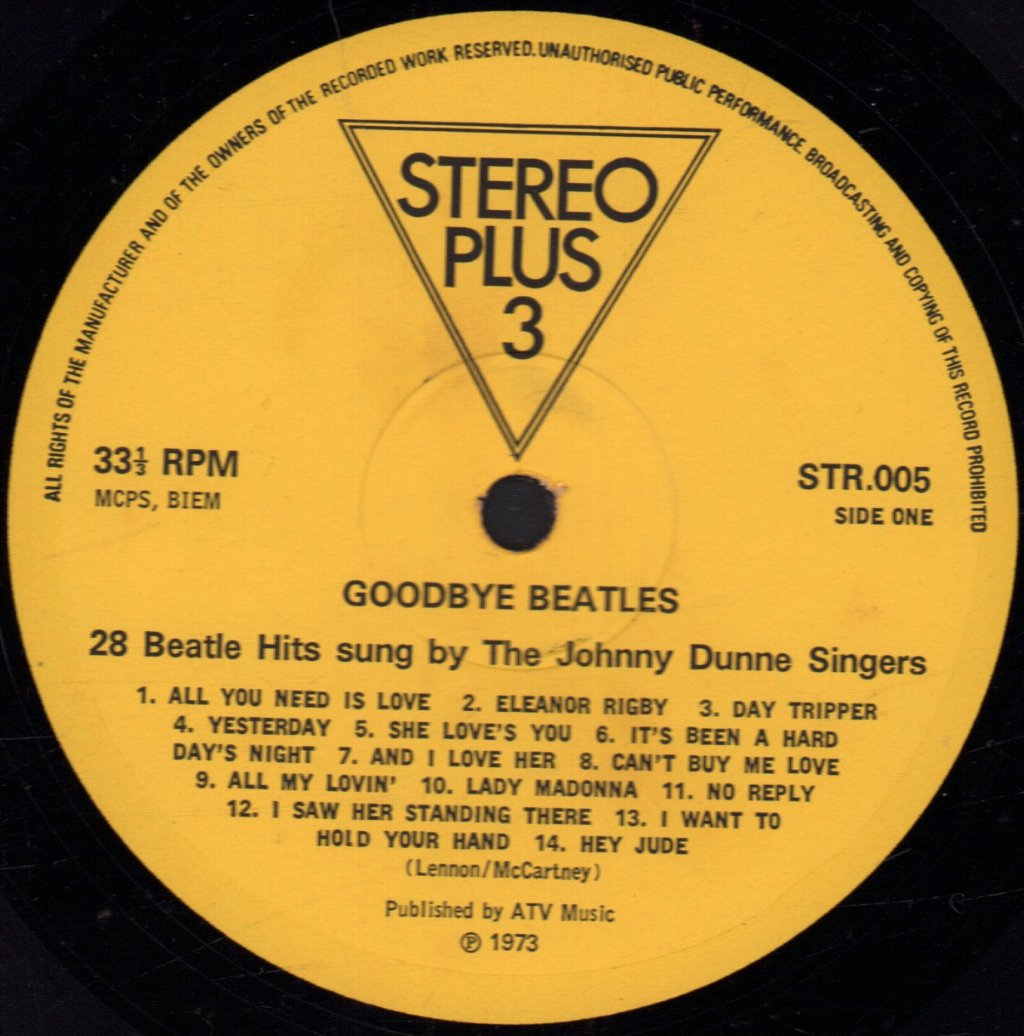 Johnny Dunne Singers - Goodbye Beatles - Lp
