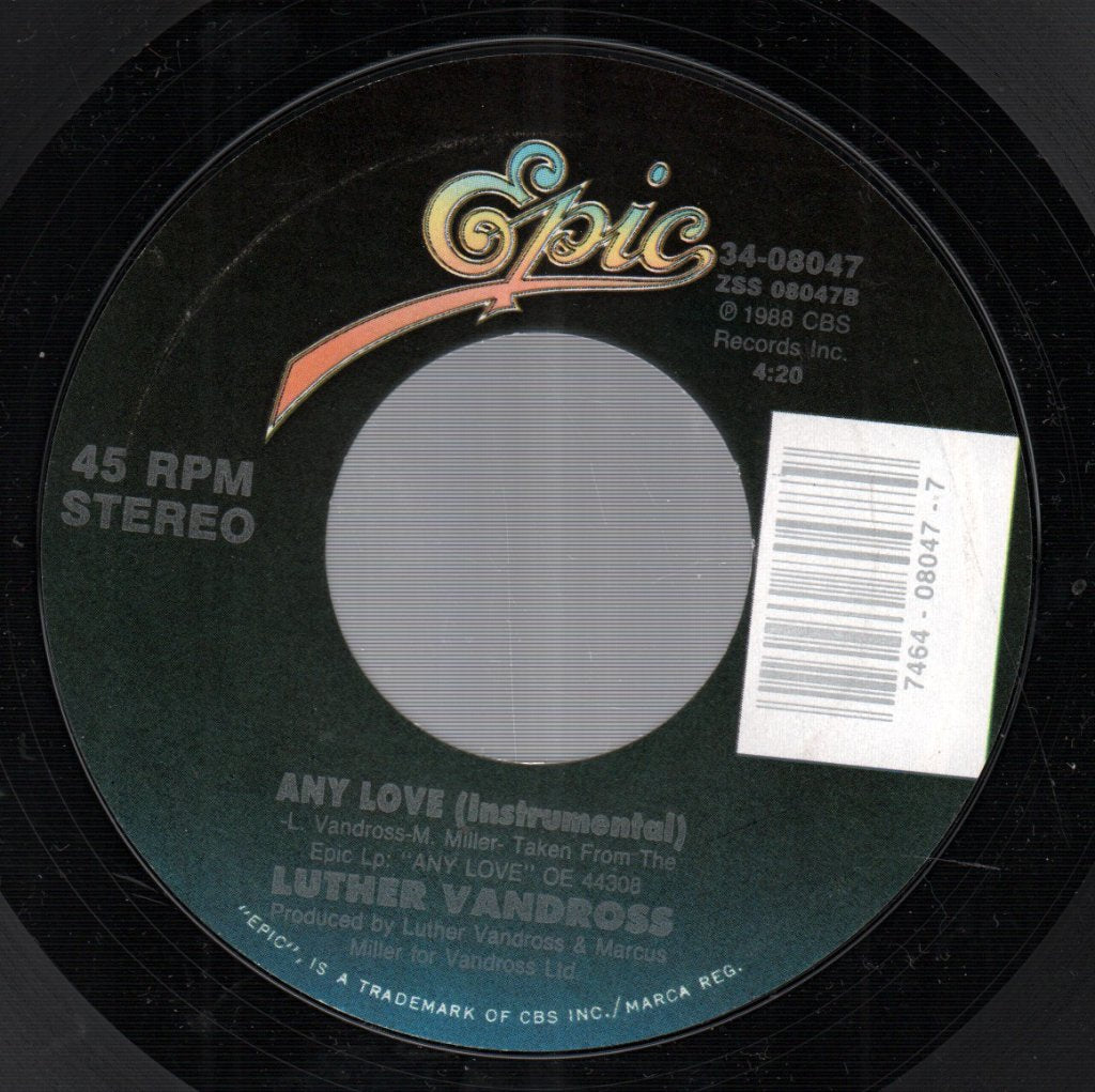Luther Vandross - Any Love - 7 Inch