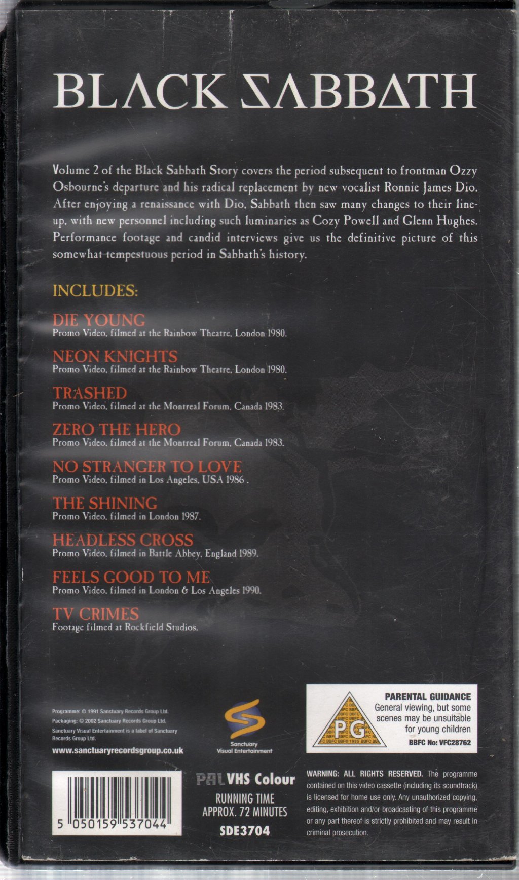 Black Sabbath - Black Sabbath Story Volume Two - Video