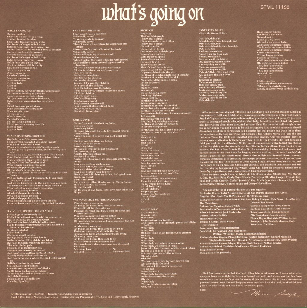 Marvin Gaye - What's Going On - Lp