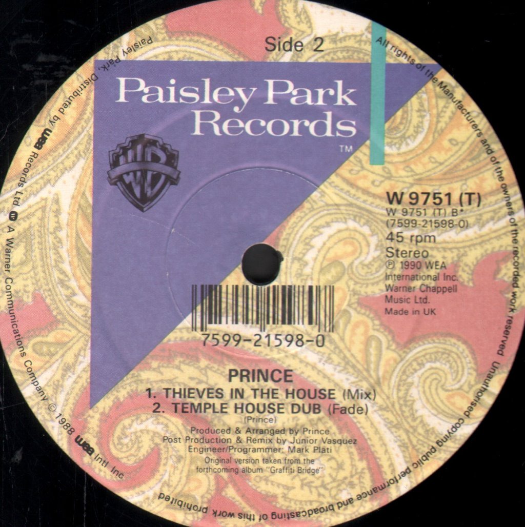 Prince - Thieves In The Temple - 12 Inch