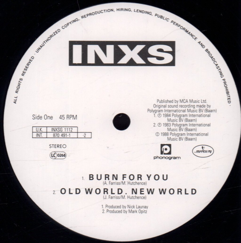 INXS - Never Tear Us Apart - 12 Inch