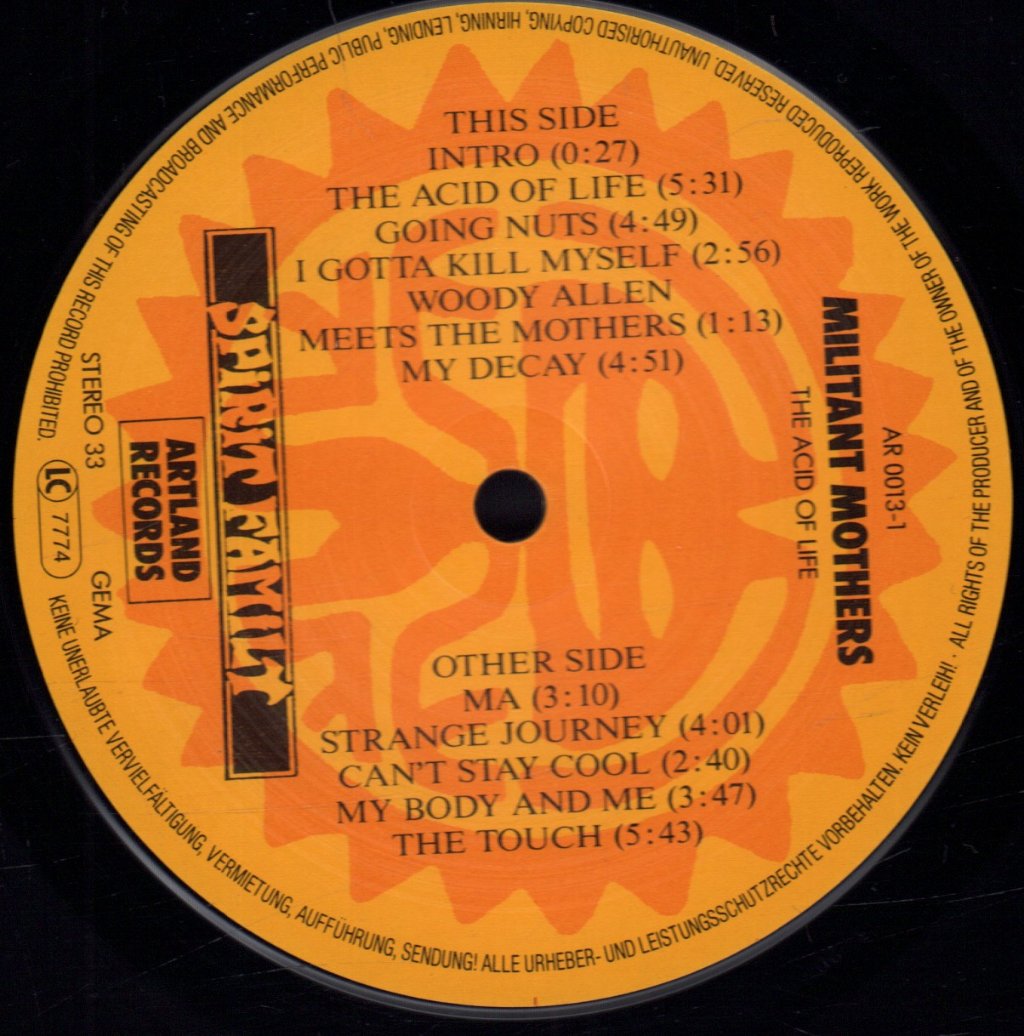 Militant Mothers - Acid Of Life - Lp