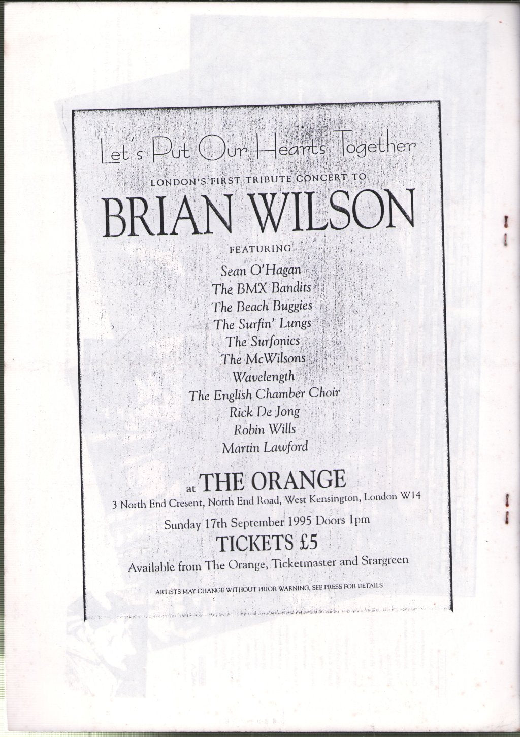 Brian Wilson - Do It Again - Fanzine