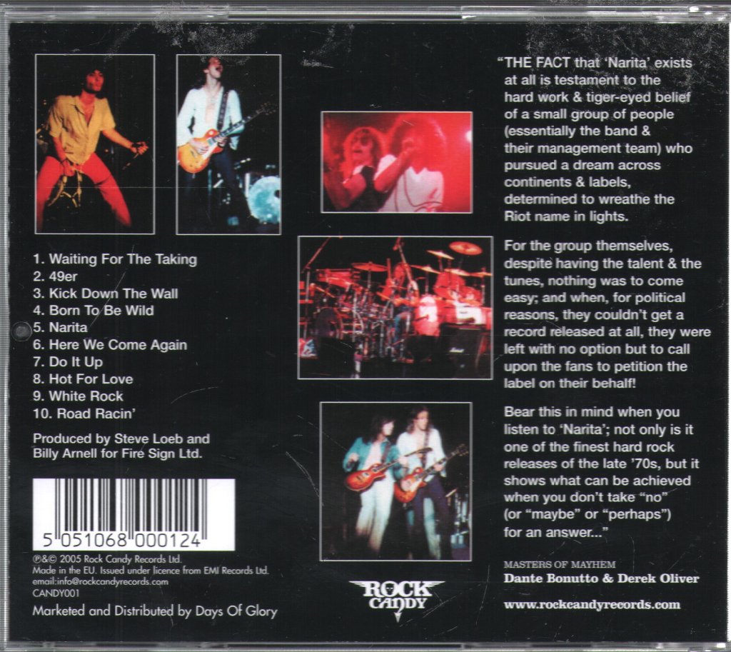 Riot - Narita - Cd