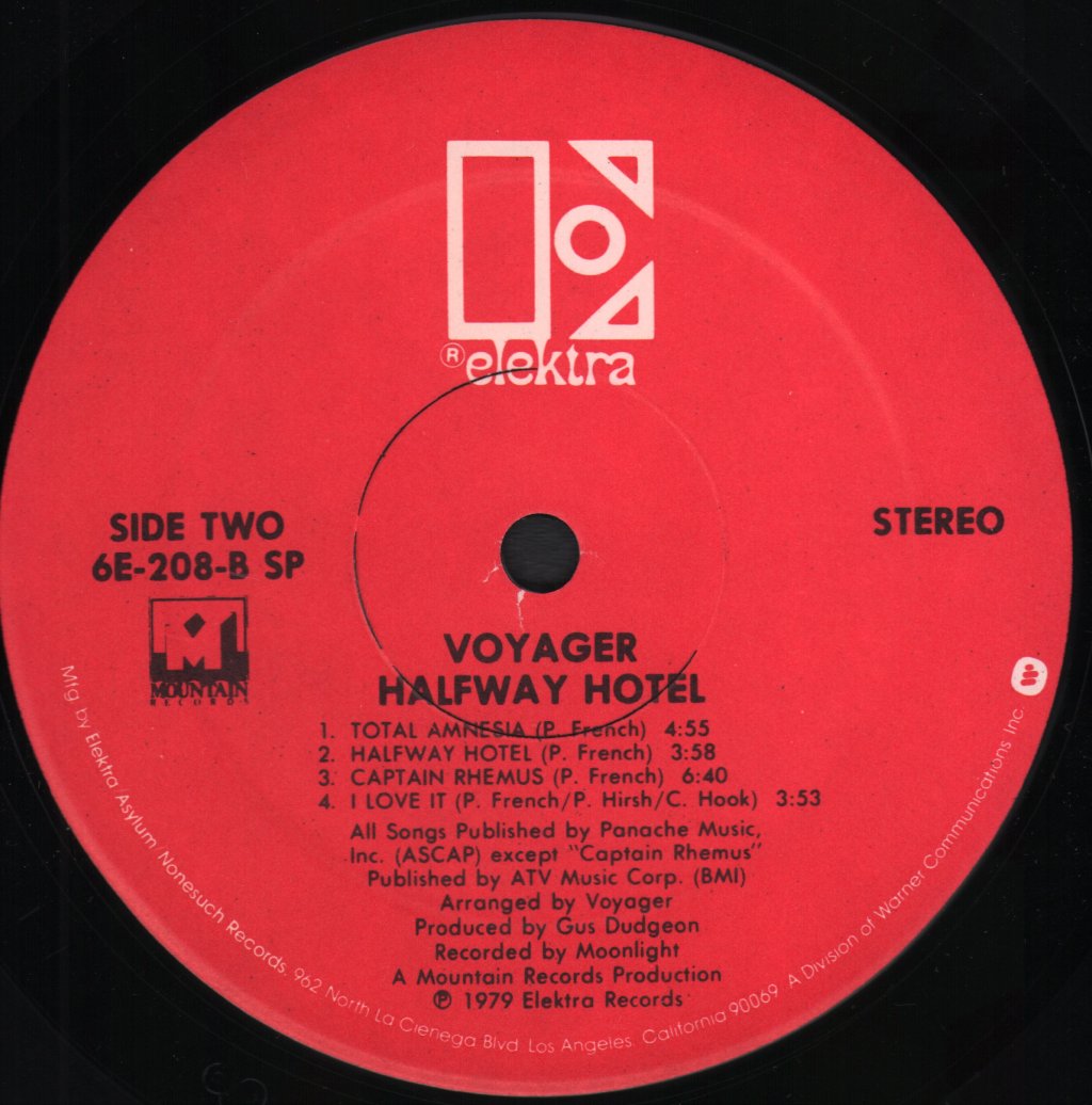 Voyager (Pop/Rock Group) - Halfway Hotel - Lp