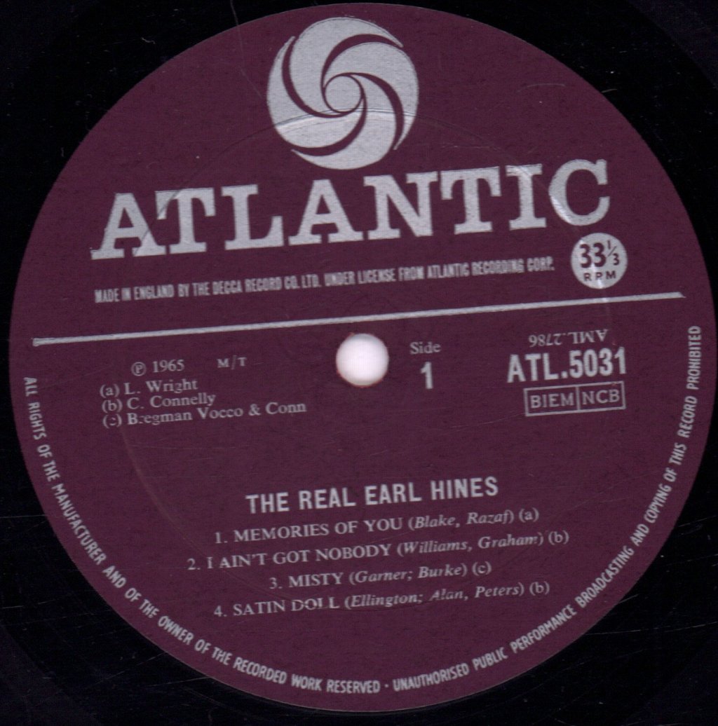 Earl Hines - Recorded Live! In Concert - Lp