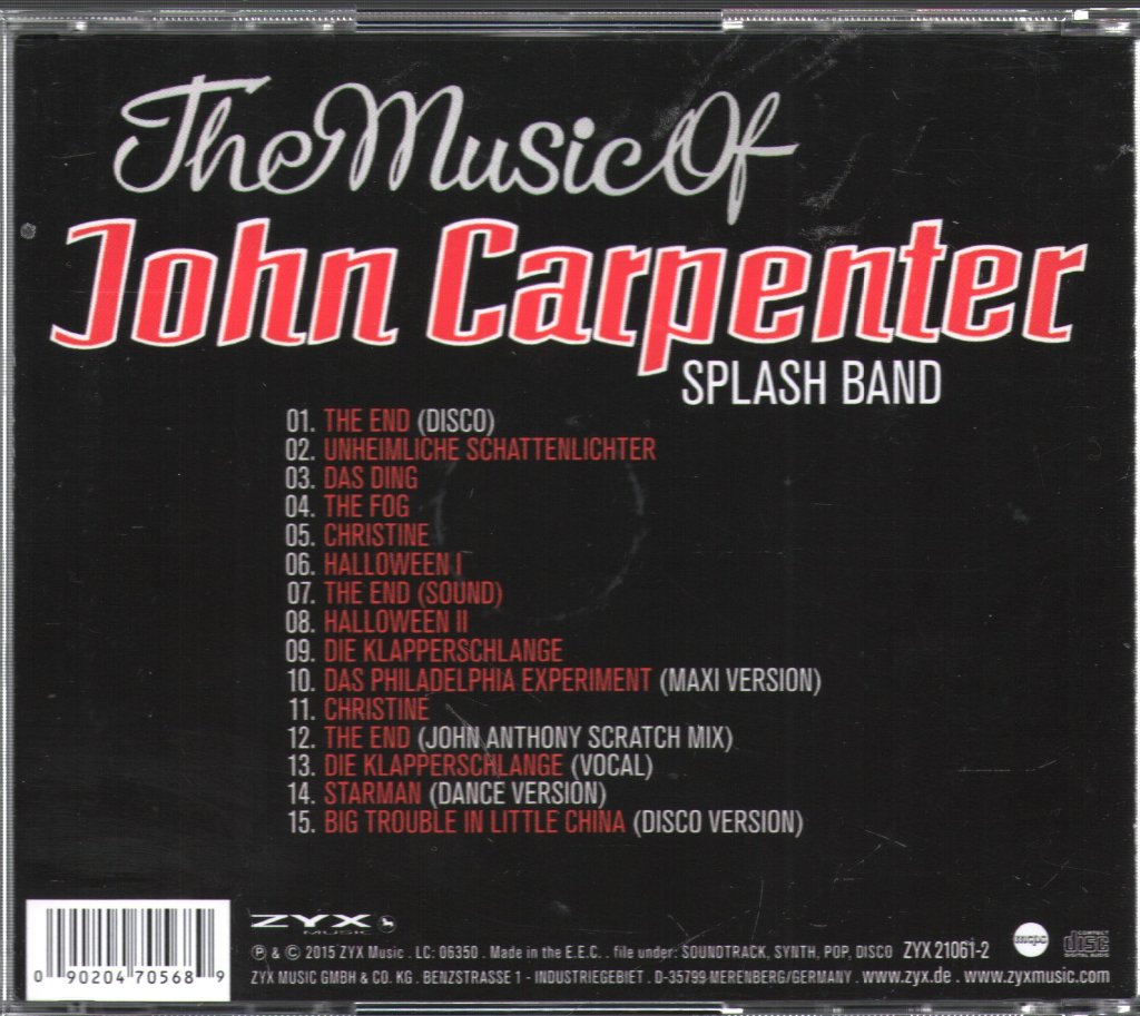 Splash Band - Music Of John Carpenter - Cd