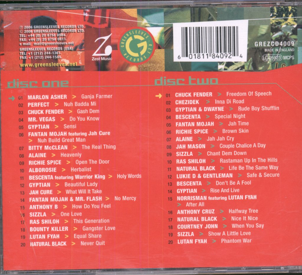 Various Artists - Biggest Reggae One-Drop Anthems 2006 - Double Cd