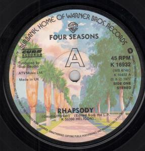 Four Seasons - Rhapsody - 7 Inch
