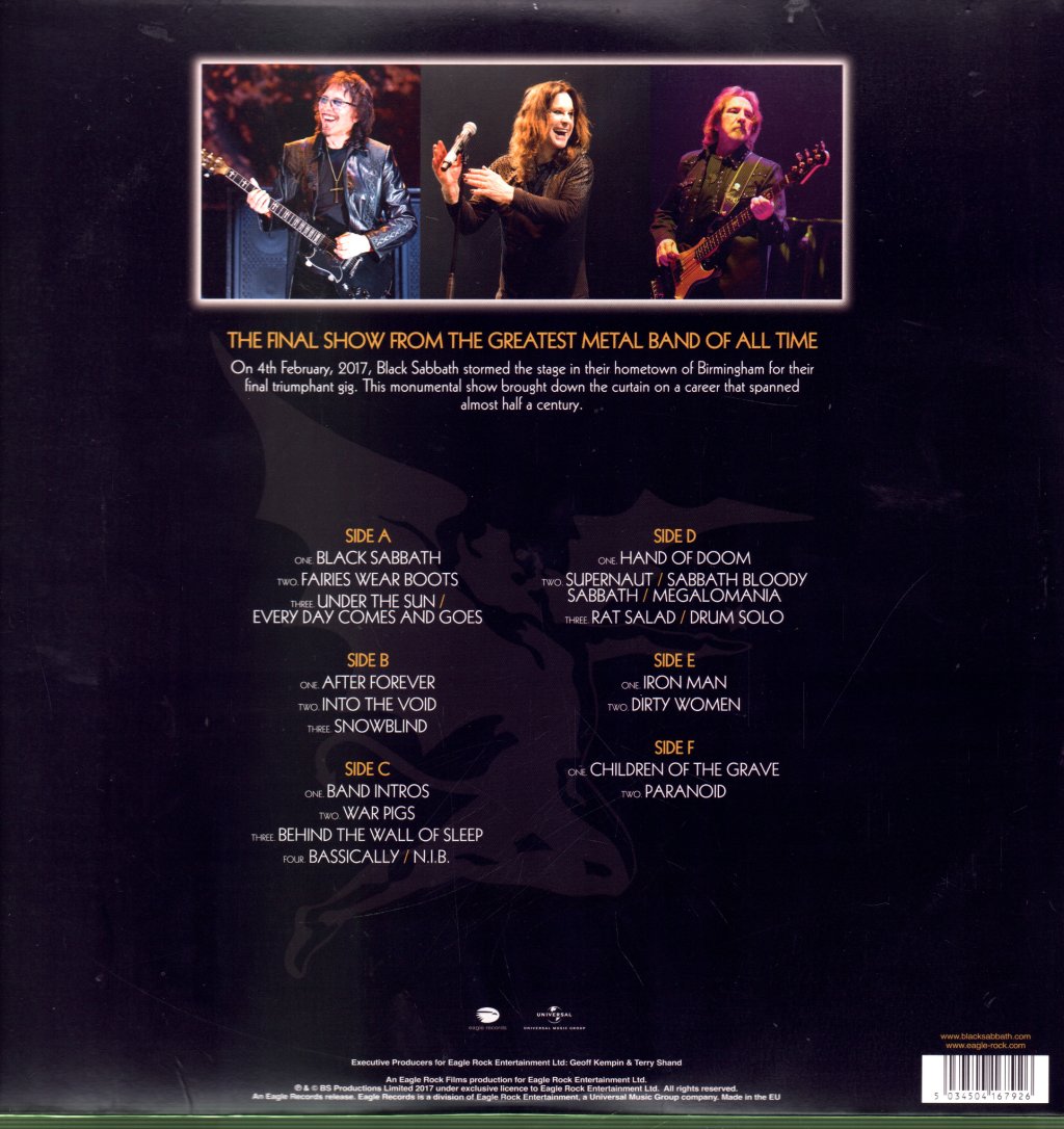 Black Sabbath - End (4 February 2017 - Birmingham) - Triple Lp
