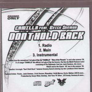 Camilla Featuring Erick Sermon - Don't Hold Back - Cdr