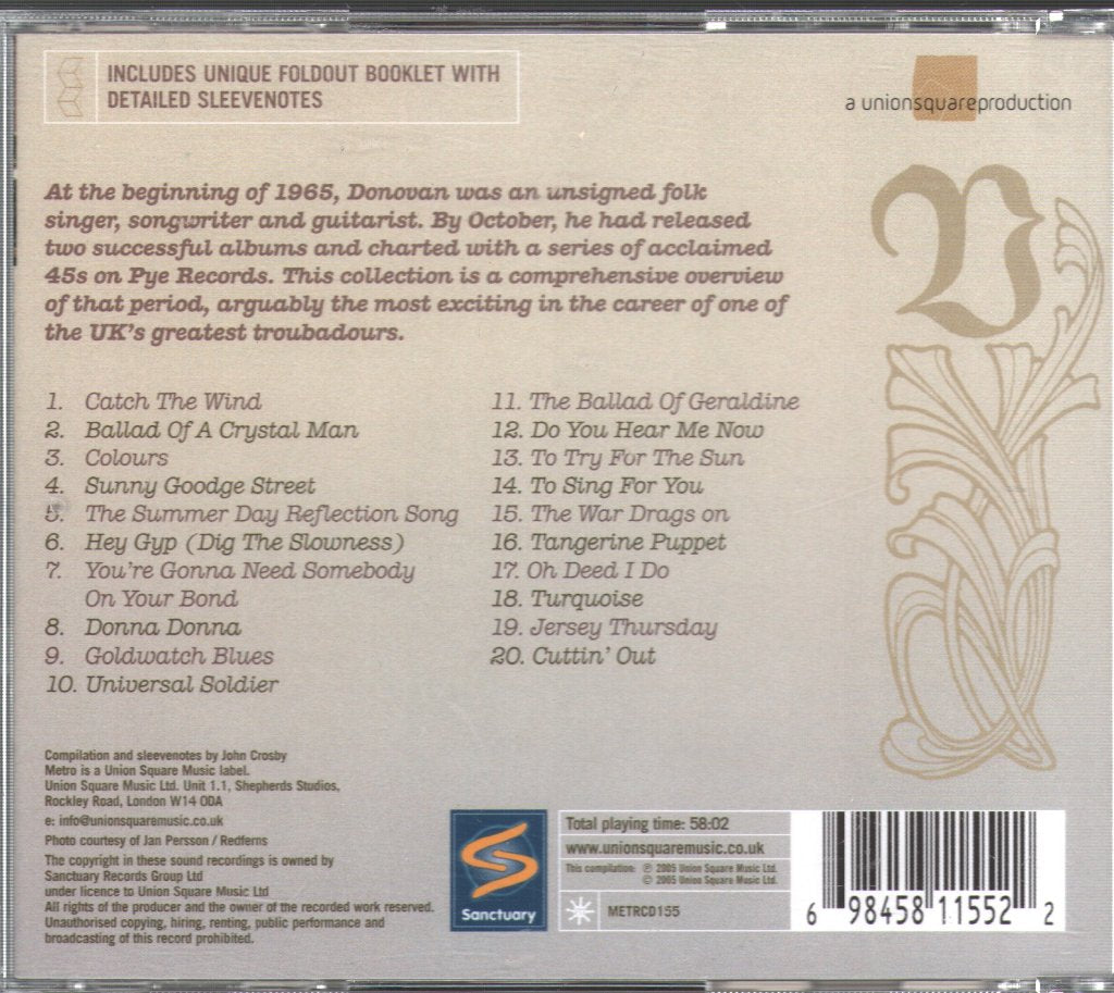 Donovan - Very Best Of The Early Years - Cd