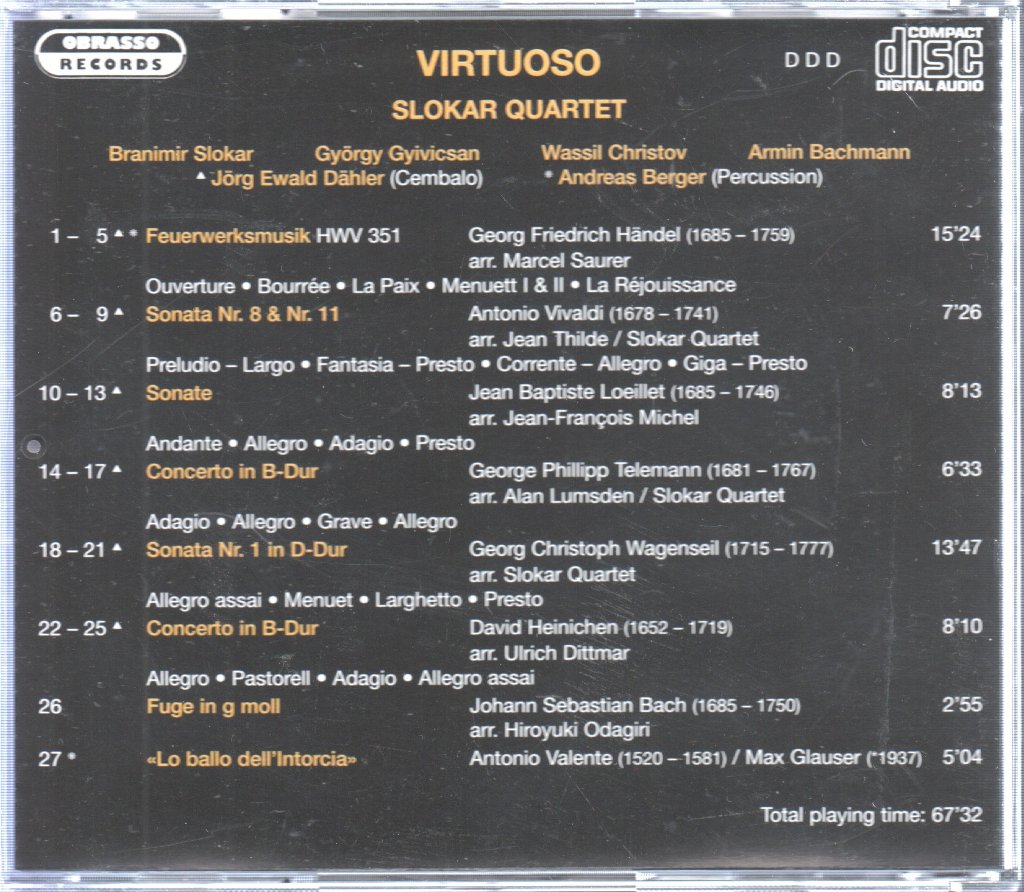 Slokar Quartet - Virtuoso - Cd
