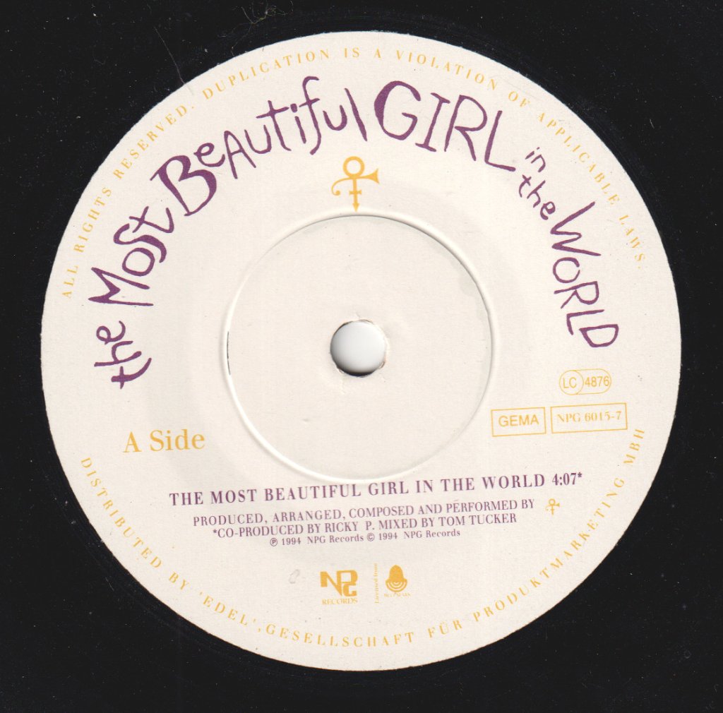 Prince - Most Beautiful Girl In The World - 7 Inch