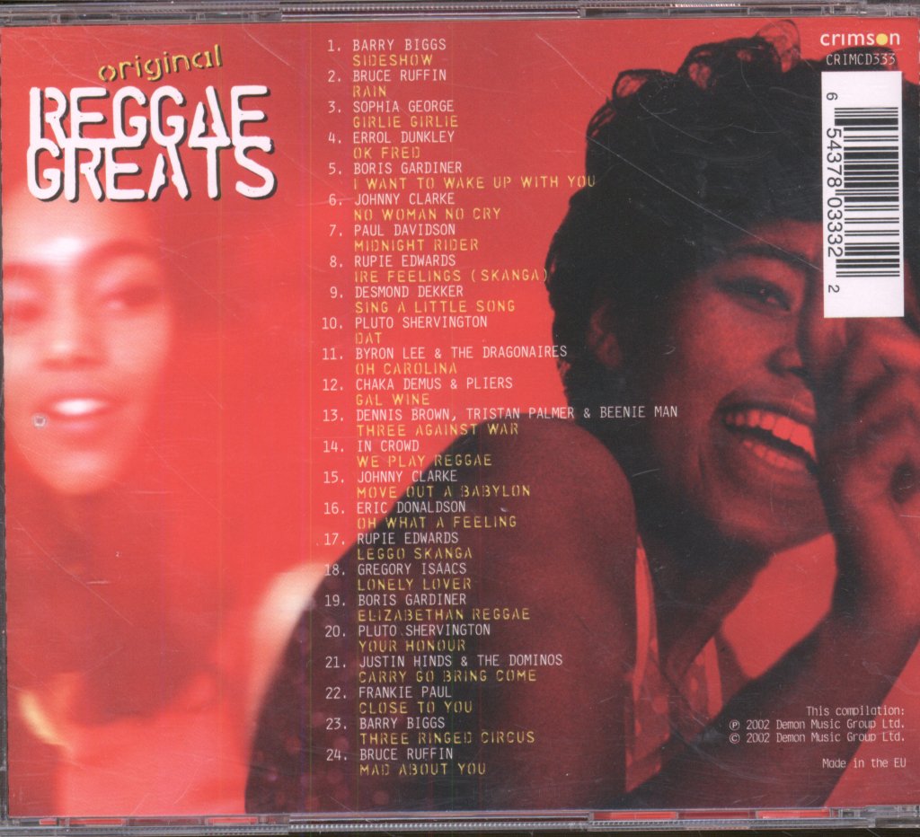 Various Artists - Original Reggae Greats - Cd