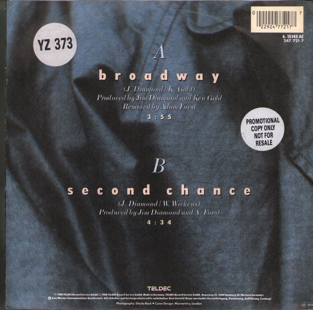 Jim Diamond - Broadway - 7 Inch