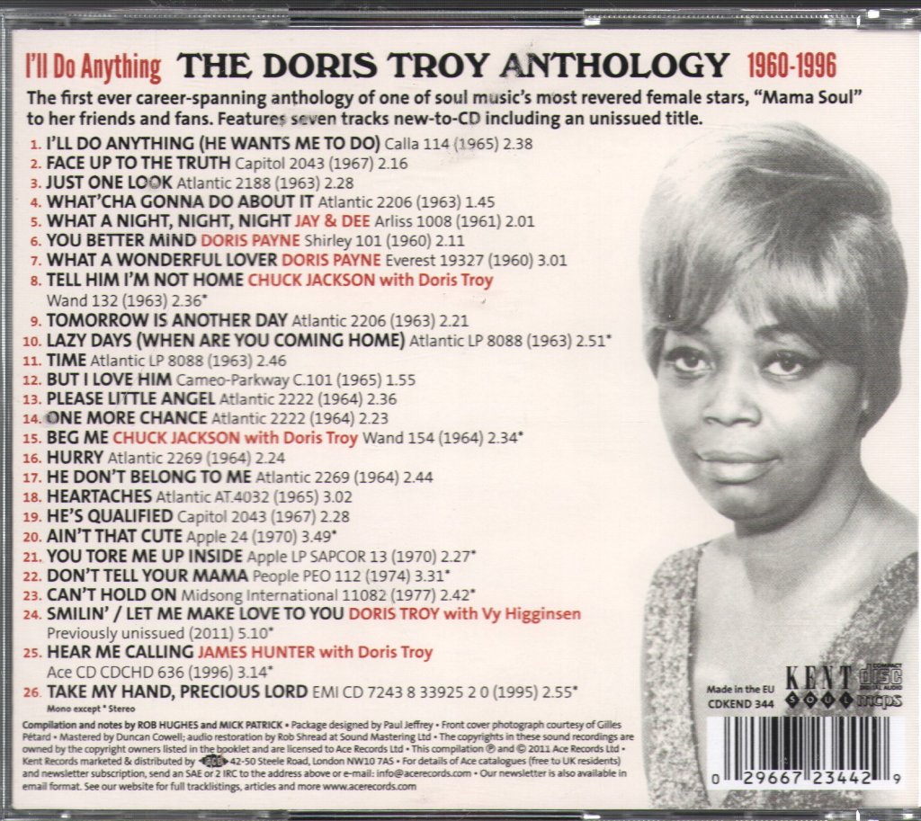 Doris Troy - I'll Do Anything - The Doris Troy Anthology 1960-1996 - Cd