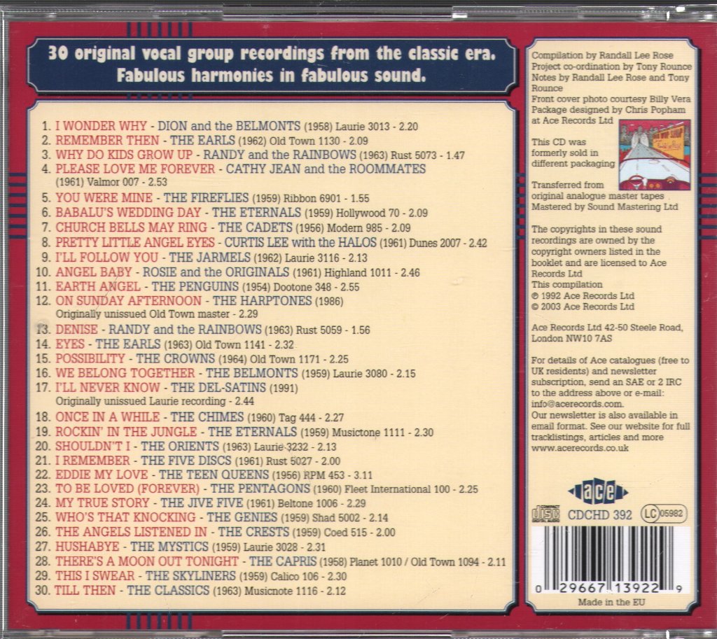 Various Artists - Doo Wop Shop - 30 Vocal Group Classics - Cd
