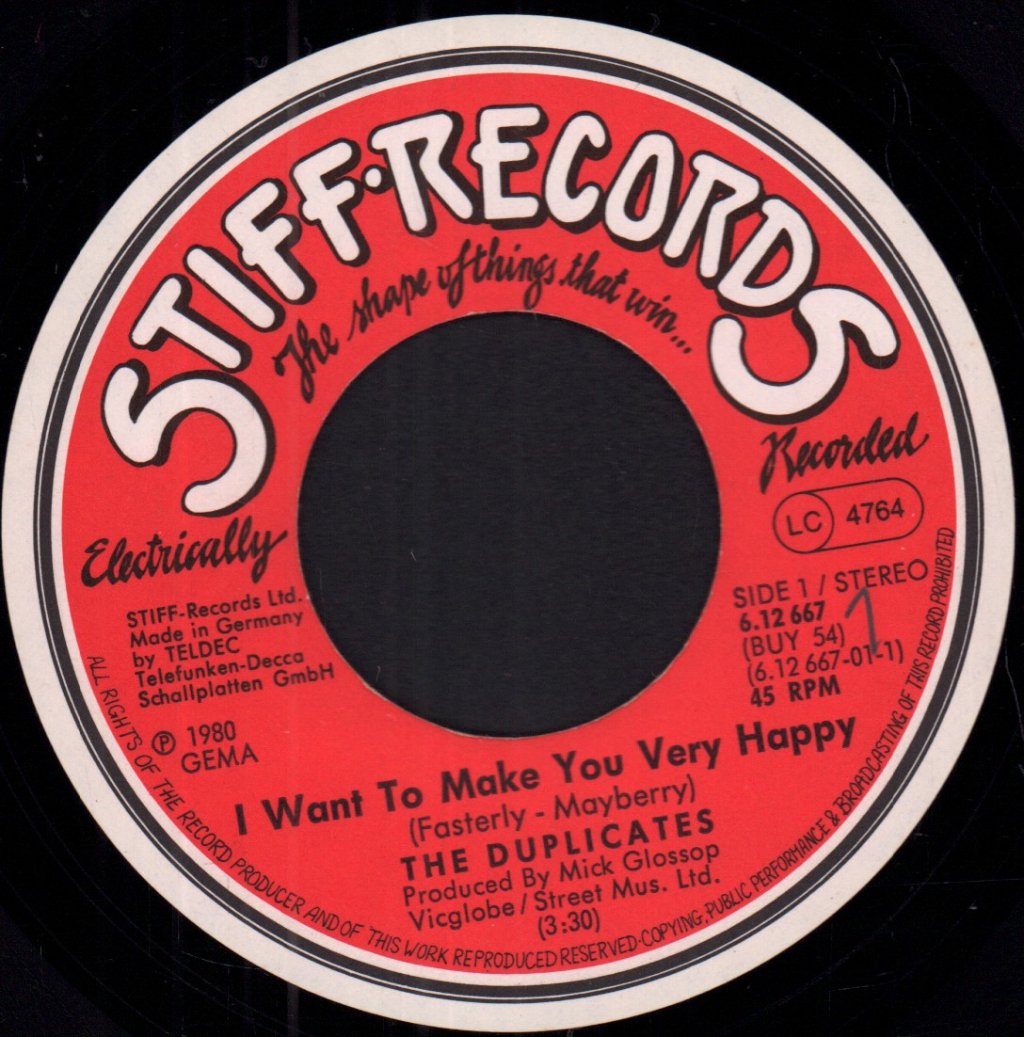 Duplicates - I Want To Make You Very Happy - 7 Inch