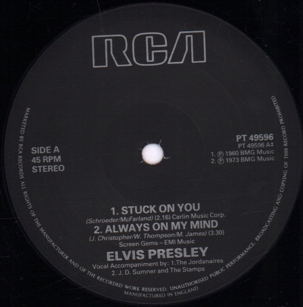 Elvis Presley - Stuck On You - 12 Inch
