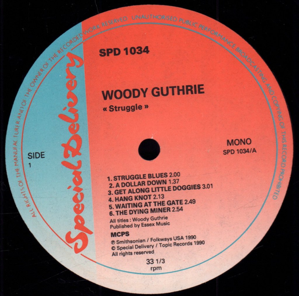 Woody Guthrie - Struggle - Lp