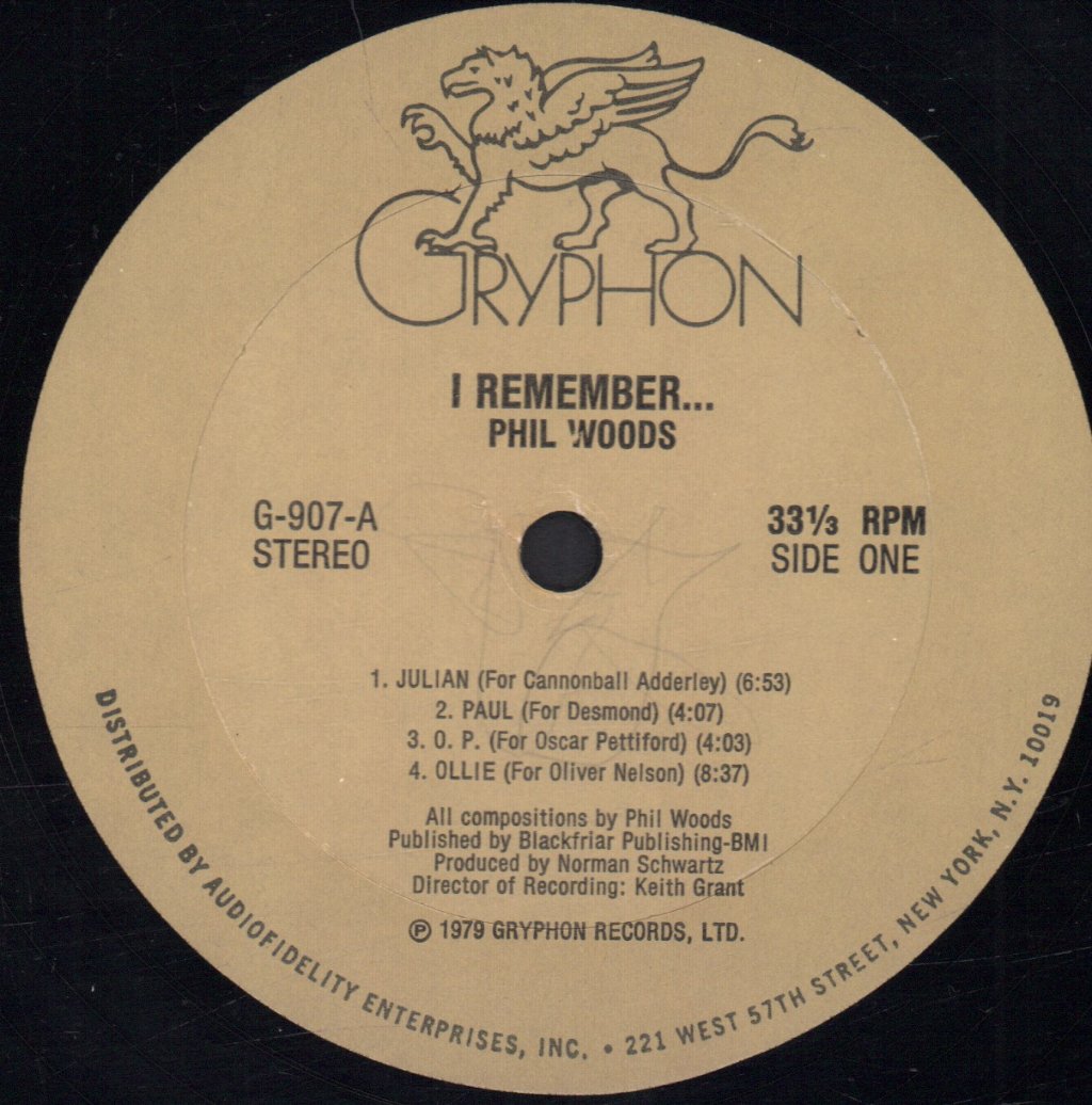 Phil Woods - I Remember - Lp