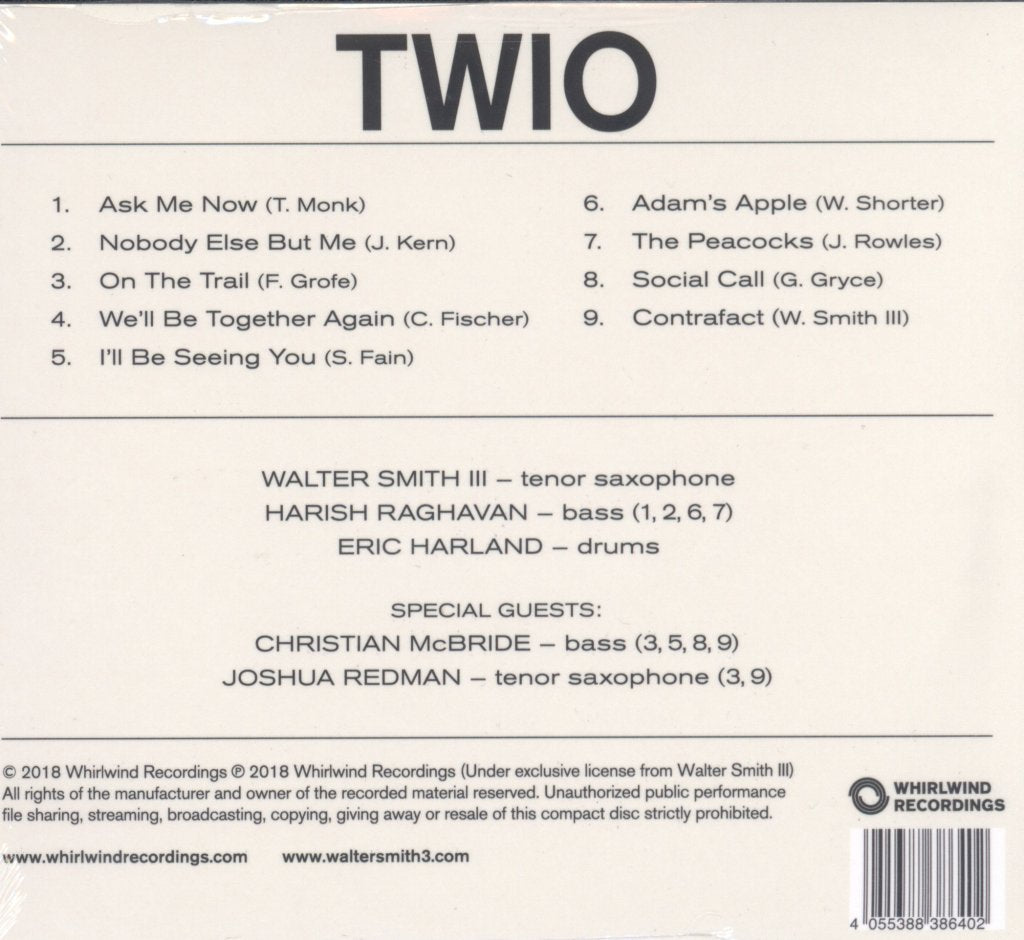 Walter Smith III - Twio - Cd
