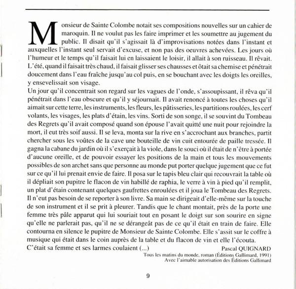 François Couperin, Jean-Baptiste Lully, Jordi Savall - Marin Marais - Tous Les Matins Du Monde - Cd