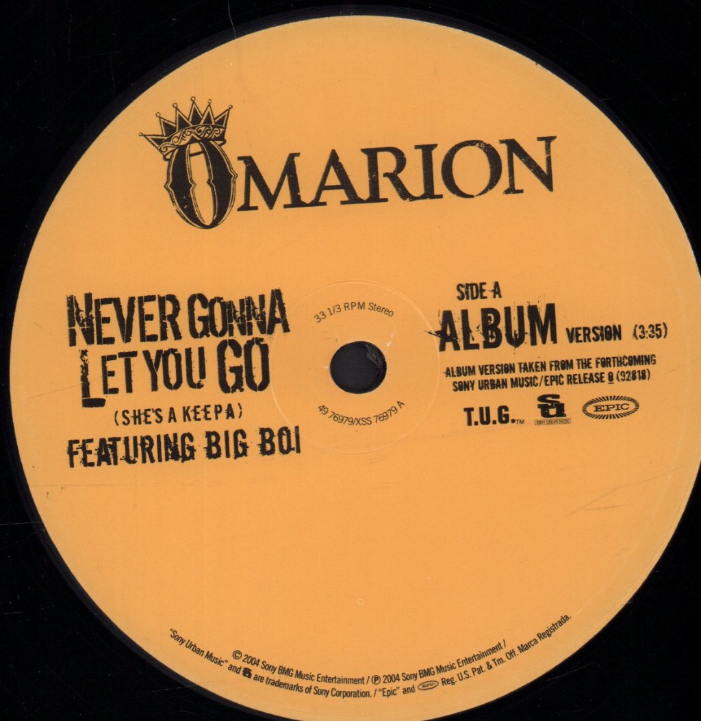 Omarion featuring big boi - Never Gonna Let You Go She's A Keepa - 12 Inch