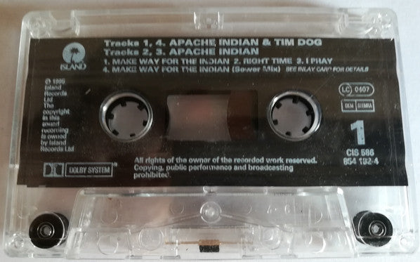 Apache Indian and tim dog - Make Way For The Indian - Cassette